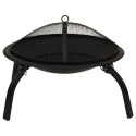 Palenisko i grill 2-w-1, z pogrzebaczem, 56x56x49 cm, stal