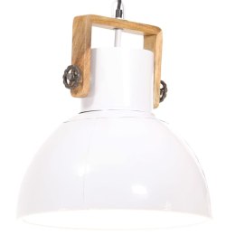 Industrialna lampa wisząca, 25 W, biała, okrągła, 40 cm, E27