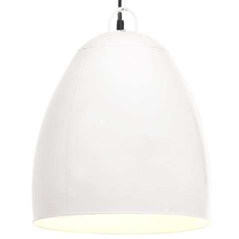 Industrialna lampa wisząca, 25 W, biała, okrągła, 42 cm, E27