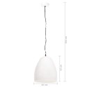 Industrialna lampa wisząca, 25 W, biała, okrągła, 42 cm, E27