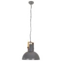 Industrialna lampa wisząca, 25 W, szara, okrągła, 52 cm, E27