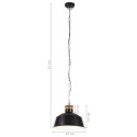 Industrialna lampa wisząca, 32 cm, czarna, E27