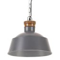 Industrialna lampa wisząca, 32 cm, szara, E27