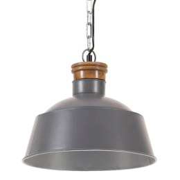 Industrialna lampa wisząca, 32 cm, szara, E27