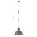 Industrialna lampa wisząca, 32 cm, szara, E27