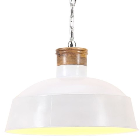 Industrialna lampa wisząca, 58 cm, biała, E27