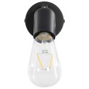 Lampy, 2 szt., żarówki żarnikowe, 2 W, czarne, E27