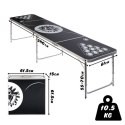 Zestaw stołowy Beer Pong o regulowanej wysokości 240 x 61 cm