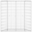 Podniesiona rabata gabionowa, trapezowa, stal, 100x20x100 cm