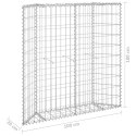 Podniesiona rabata gabionowa, trapezowa, stal, 100x20x100 cm