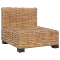 Sofa bez podłokietników, z poduszkami, naturalny rattan