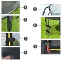 Trampolina Ogrodowa Jumpi 312cm/10FT Maxy Comfort Plus Żółta Z Wewnętrzną Siatką