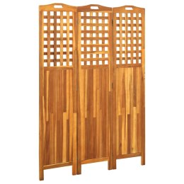 Parawan 3-panelowy, 121x2x170 cm, lite drewno akacjowe