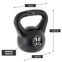 MAXXIVA Kettlebell, czarny, 18 kg