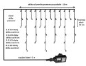 Świąteczny deszcz świetlny - 10 m, 400 LED, ciepła biel