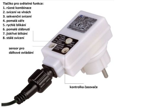 Świąteczne LED oświetlenie -40 m, 400 LED, zimna biel, pilot Świąteczne LED oświetlenie -40 m, 400 LED, zimna biel, pilot