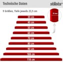 Stilista Półka ścienna, komplet 2 szt, 60 cm, biały połysk