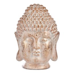 Dekoracyjna figurka ogrodowa Budda Głowa Biały/Złoty Polyresin (31,5 x 50,5 x 35 cm)