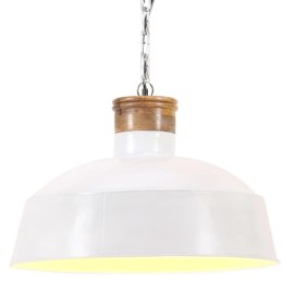 Industrialna lampa wisząca, 42 cm, biała, E27