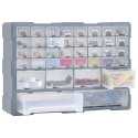 Organizer z 40 szufladkami, 52x16x37,5 cm