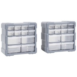 Organizery z 12 szufladkami, 2 szt, 26,5x16x26 cm