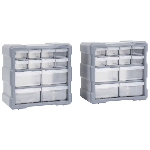 Organizery z 12 szufladkami, 2 szt, 26,5x16x26 cm