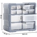 Organizery z 12 szufladkami, 2 szt, 26,5x16x26 cm