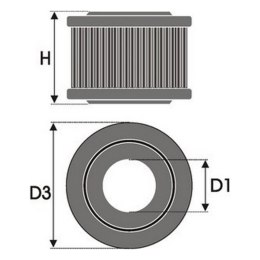 Filtr powietrza Green Filters R727404