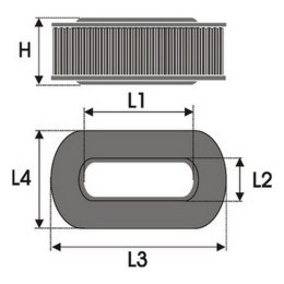 Filtr powietrza Green Filters R727426