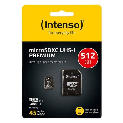 Karta Pamięci Micro-SD z Adapterem INTENSO 3423493 512 GB 45 MB/s 512 GB