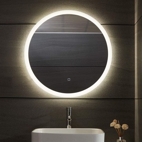 AQUAMARIN Lustro łazienkowe okrągłe LED - 70 cm