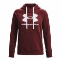 Bluza z kapturem Damska Under Armour Rival Fleece Kasztanowy - M