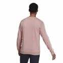 Bluza bez kaptura Męska Adidas Essentials French Terry 3 Stripes Różowy - XL