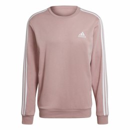 Bluza bez kaptura Męska Adidas Essentials French Terry 3 Stripes Różowy - M