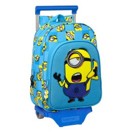 Torba szkolna z kółkami Minions Minionstatic Niebieski (26 x 34 x 11 cm)