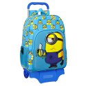 Torba szkolna z kółkami Minions Minionstatic Niebieski (33 x 42 x 14 cm)