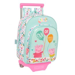 Torba szkolna z kółkami Peppa Pig Cosy corner Niebieski 26 x 11 x 67 cm