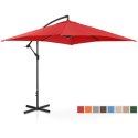 Parasol ogrodowy na wysięgniku kwadratowy 250 x 250 cm czerwony