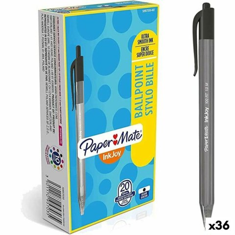 Pióro Paper Mate Inkjoy 20 Części Czarny 1 mm (36 Sztuk)