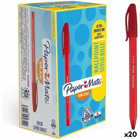 Pióro Paper Mate Inkjoy 50 Części Czerwony 1 mm (20 Sztuk)