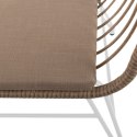 Fotel ogrodowy Ariki 121 x 62 x 76 cm rattan syntetyczny Stal Biały