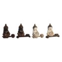 Figurka Dekoracyjna DKD Home Decor 22 x 8,2 x 23 cm Czerwony Beżowy Budda Orientalny (4 Części)