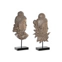 Figurka Dekoracyjna DKD Home Decor 23 x 8 x 42 cm Czarny Brązowy Budda Orientalny (2 Sztuk)