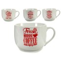 Šálka Coffee Porcelana Czerwony Biały 500 ml 24 Sztuk