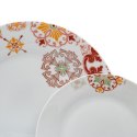 Naczynia 18 Części Porcelana Bordeaux 1 cm Musztarda