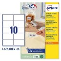 Etykiety do Drukarki Avery L4744REV Biały 25 Kartki 96 x 50,8 mm (5 Sztuk)