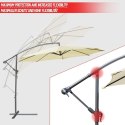 MIADOMODO parasol składany z uchwytem, 300 cm, beżowy