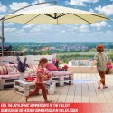 MIADOMODO parasol składany z uchwytem, 300 cm, beżowy