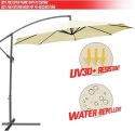 MIADOMODO parasol składany z uchwytem, 300 cm, beżowy