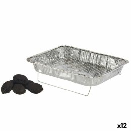 Jednorazowy grill Aluminium Popielaty 30 x 5,3 x 46,5 cm (12 Sztuk)